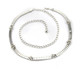 48" Silver Flower Diamante Waist Chain Belts for Women Fashion Accessory
